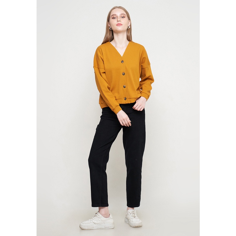 [AMAZED PEOPLE] Geela Official - Geela Cardigan Rib Mustard (G.6208) - Cardigan Wanita