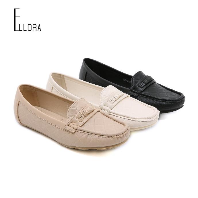 ELLORA EZ-2650 Sepatu Flat Wanita Loafers Kerja Import