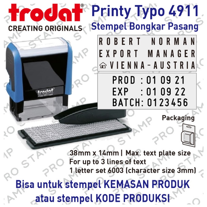 

Stempel Trodat Typo 4911 / Stempel Bongkar Pasang