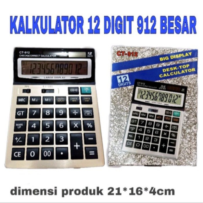 

best seller] kalkulator ct 912 model jumbo