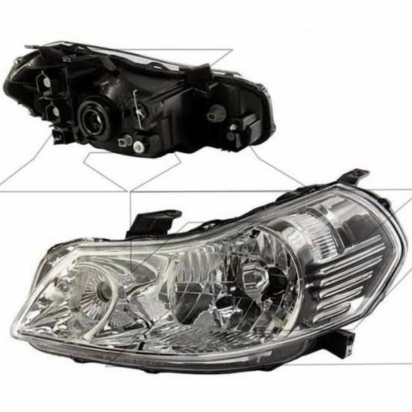 Headlamp Head Lamp Lampu Depan Suzuki Sx4 Cross Over 2007 2008 2009 2010 2011 2012 Crystal Chrome
