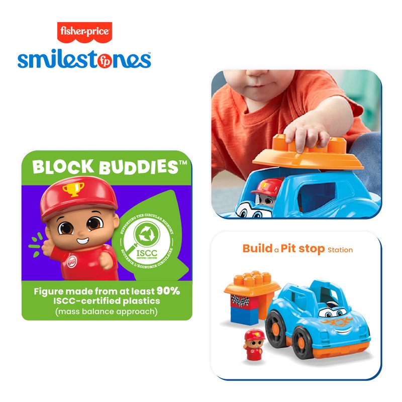 Mega Bloks Ricky Race Car - Mainan Balok Anak