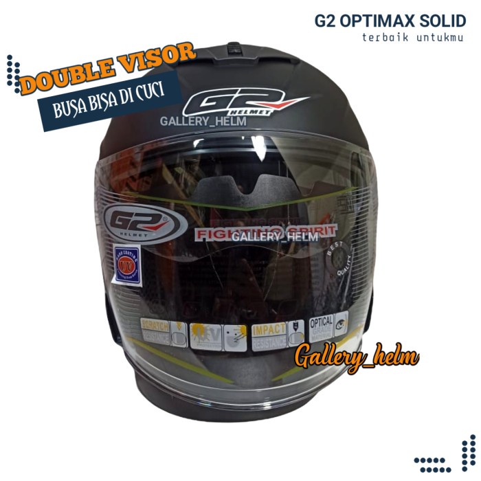 Helm G2 Optimax Hitam Doff Helm Half Face Model Ink Dynamic
