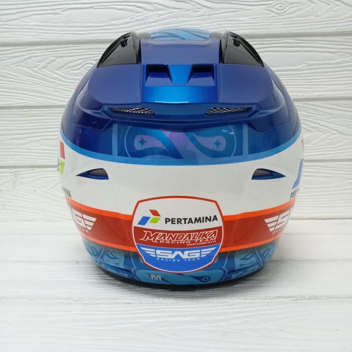 Helm Nhk R1 Motif Mandalika Sirkuit Double Visor Helmet Special Edt