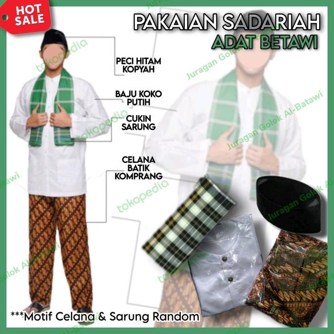 Baju Sadariah Betawi Setelan Dewasa Baju Sodariah Betawi Tempo Dulu