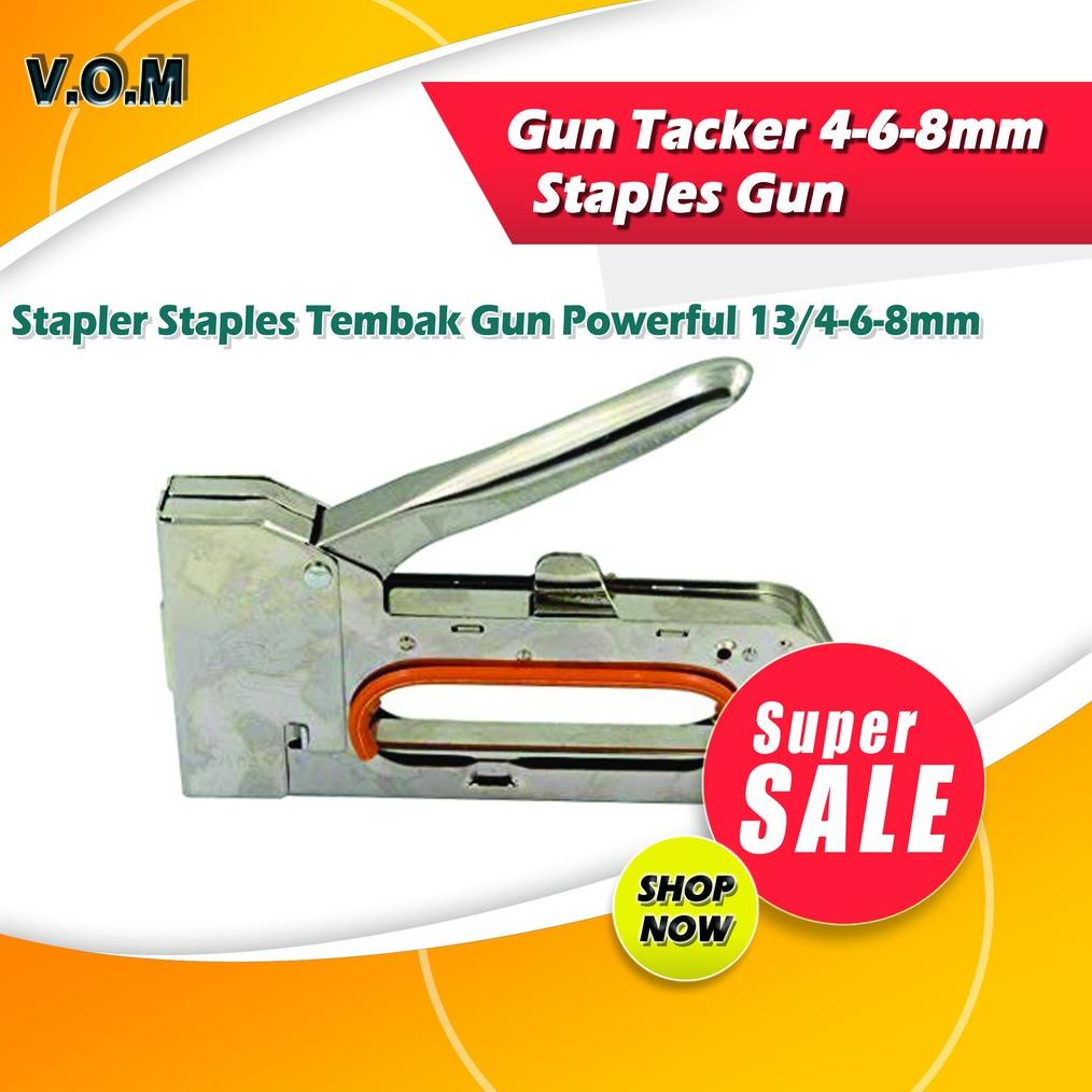 

Promo Vom Stapler Staples Guntembak Jok Kulit Motor / Gun Tacker 4-6-8Mm 0668