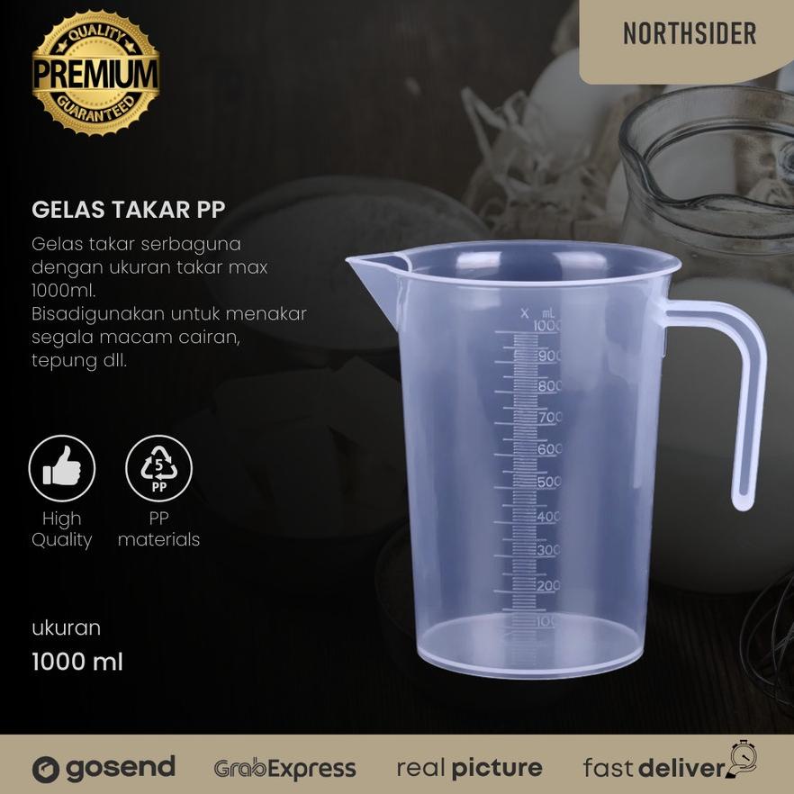 Gelas takar ukur plastik 1 liter | Measuring jug 1000ml