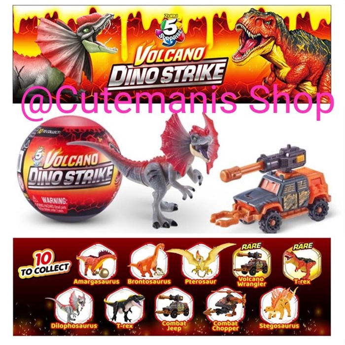 ZURU 5 SURPRISE VOLCANO DINO STRIKE SERIES 4 TERMURAH