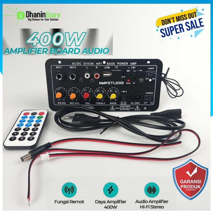 Kit Modul Power Amplifier Mono Bluetooth Karaoke Rakitan 12 Volt 400W Kualitas Premium