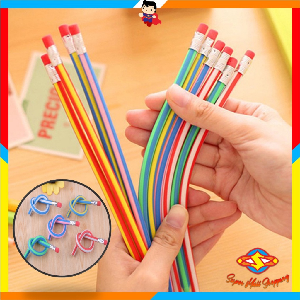 

SMS Pensil Lentur Fleksibel Pensil Gulung Flexibel Pensil Sekolah Lentur Unik Lucu Alat Tulis Sekolah Anak Pencil Karet Inul Dapat Digulung Ditekuk Unik