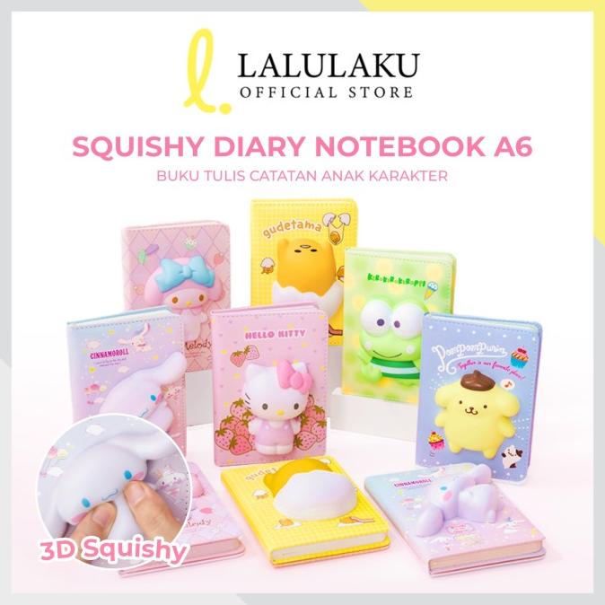 

Buku Diary Melody Cinamonroll Hello Kitty 3D Squishy Book Notebook