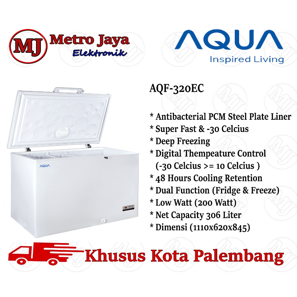 Chest Freezer AQUA Japan AQF-320EC EC series AQF 320 EC Fast Freezing