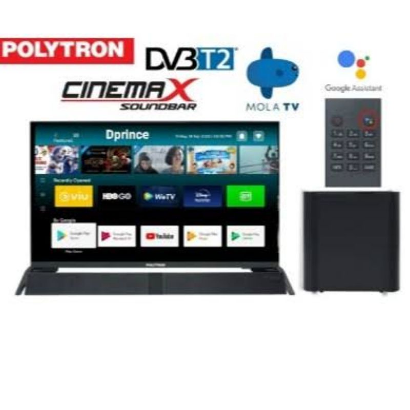 TV LED Polytron Android TV 32 inch + Sound Bar Digital PLD 32BAG9953