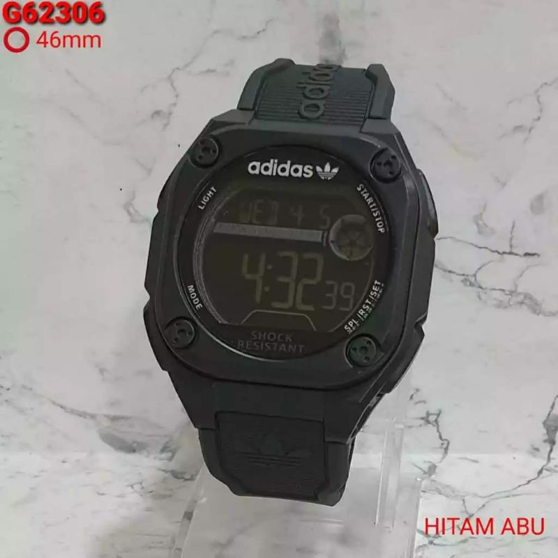 JAM TANGAN PRIA WANITA ADIDAS DIGITAL RUBBER LED TAHAN AIR