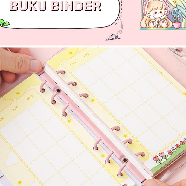 

Buku Binder A6 Aesthetic Buku Tulis Kter Lucu Spiral Notebook Loose-Leaf Cute Korea Buku Catatan Diary Diy Daily Planner Scrapbook Jurnal Motif Kartun Imut