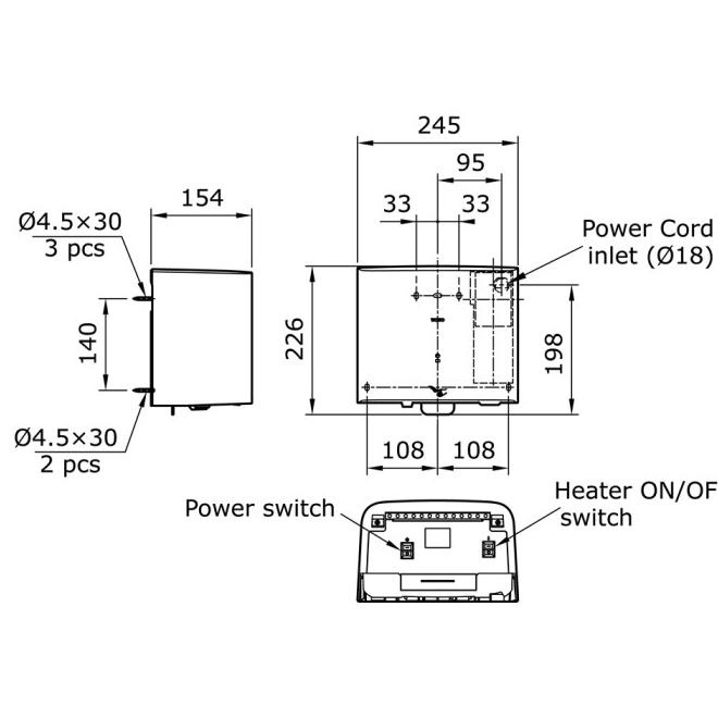Hand Dryer Toto Tyc322M / Pengering Tangan Toto Tyc 322 M Hand Dryer