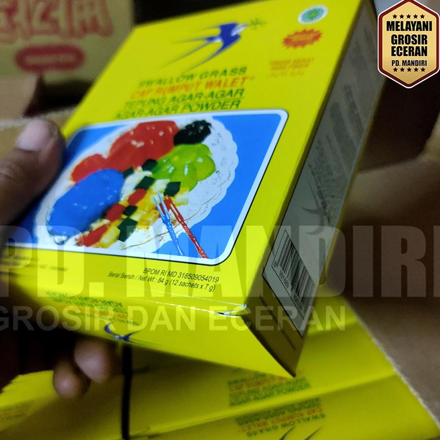 

Swallow Grass Tepung Agar Agar 7 Gr Isi 12 Pcs Cap Rumput Walet
