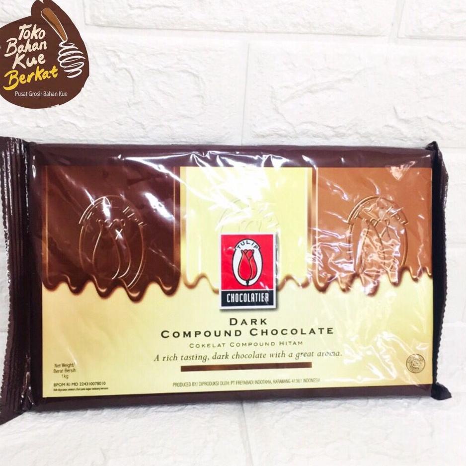 

Coklat Batang Tulip Dark 1 Kg / Chocolate Compound Chocolatier Cokelat