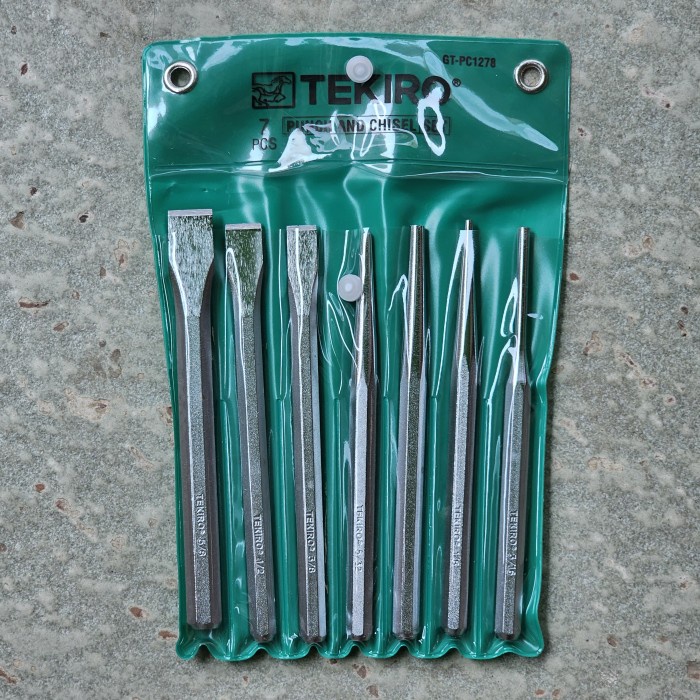 Punch And Chisel Set 7 pcs Tekiro Pahat Beton Set Tekiro 7 PCS