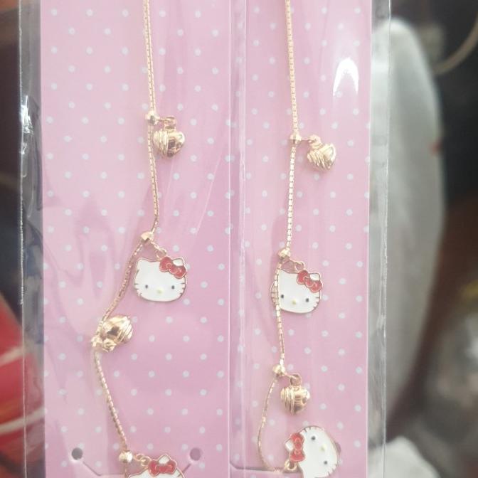 Gelang Serut Anak Karakter Hello Kitty 17 Cm Emas Asli 700 70% 16K Ubs Kualitas Premium