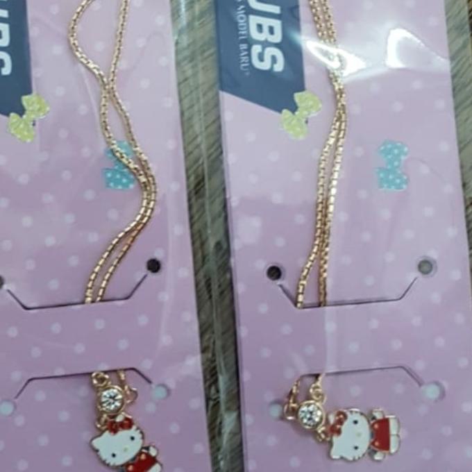 Kalung Anak Balita Hello Kitty Kucing Lucu Karakter Emas Asli Ubs 8K Kualitas Premium