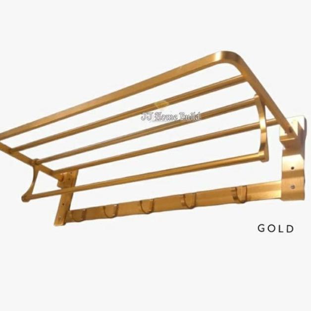 Gantungan Handuk Bla Gold / Rak Handuk Gold Stainless / Rak Handuk Hotel