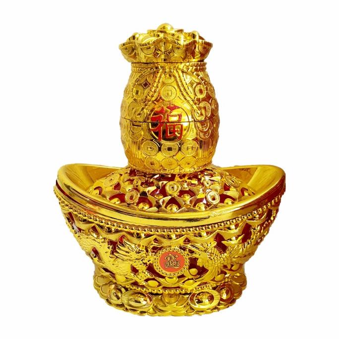 

New Sale Tempat Permen Yenpao Fu Emas Murah Candy Jar Kado Imlek Murah Yenpau Stok Terbatas
