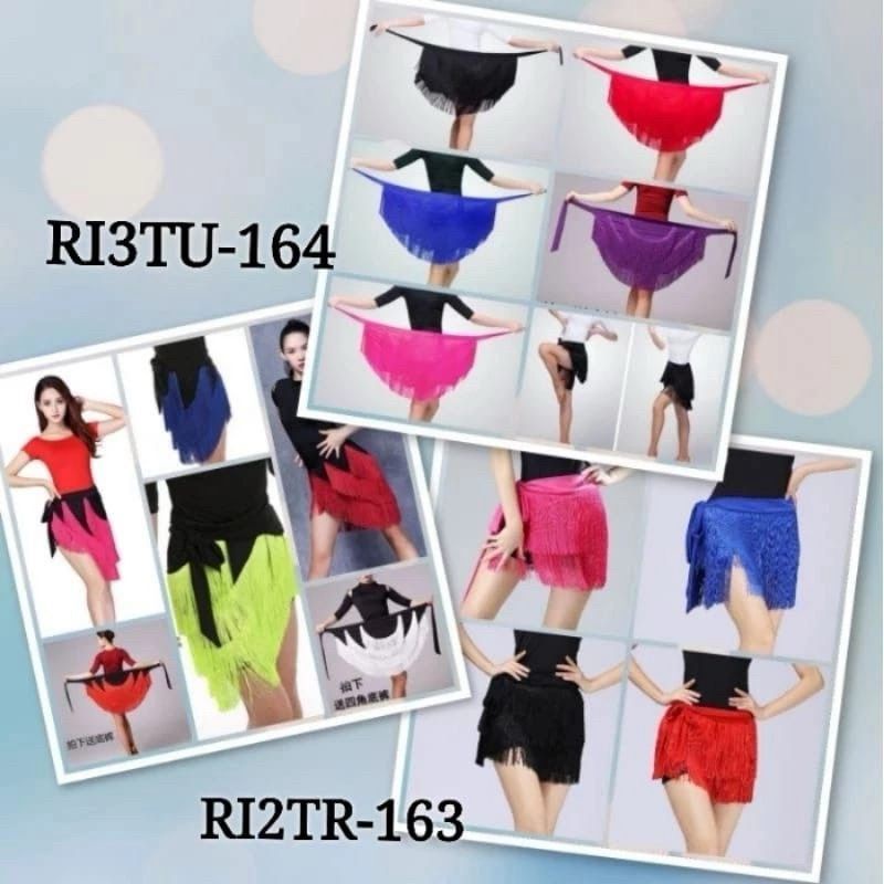 Rok Rumbai Ikat 2T Rata Dan Rok Rumbai Ikat 3T U Rok Line Dance Belly Dance Salsa Latin Kostum Model