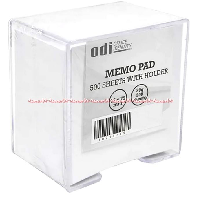 

Odi Memopad 500Lembar With Holder Kertas Notes Putih Dengan Box Note Lembaran Kotak Polos