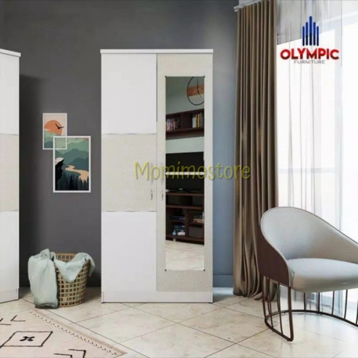 LEMARI PAKAIAN 2 PINTU OLYMPIC HESSIAN / LEMARI MINIMALIS LEMARI MURAH