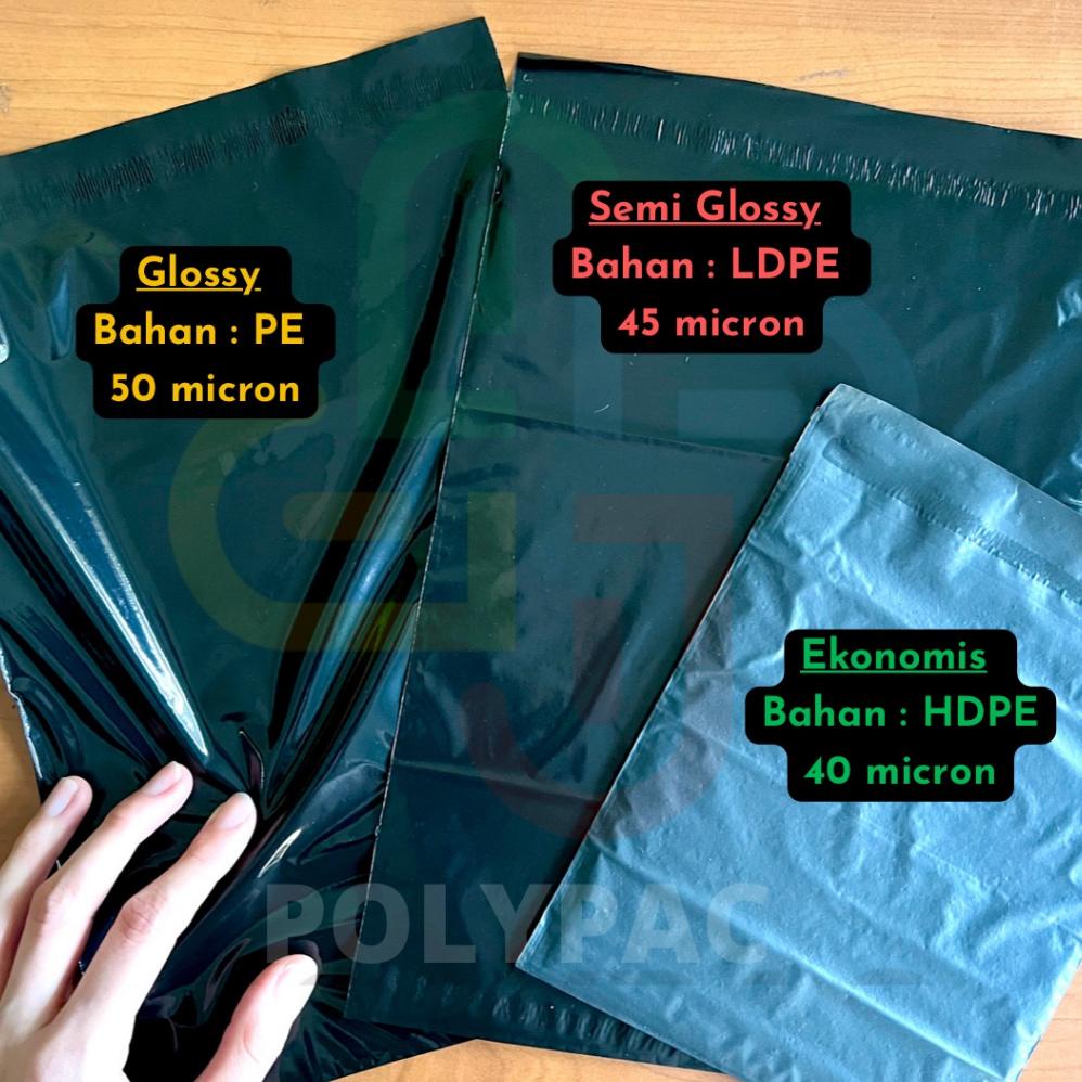 

COD Polymailer Hitam Ekonomis [30x40] isi 100 pcs - Polymailer Lem Original