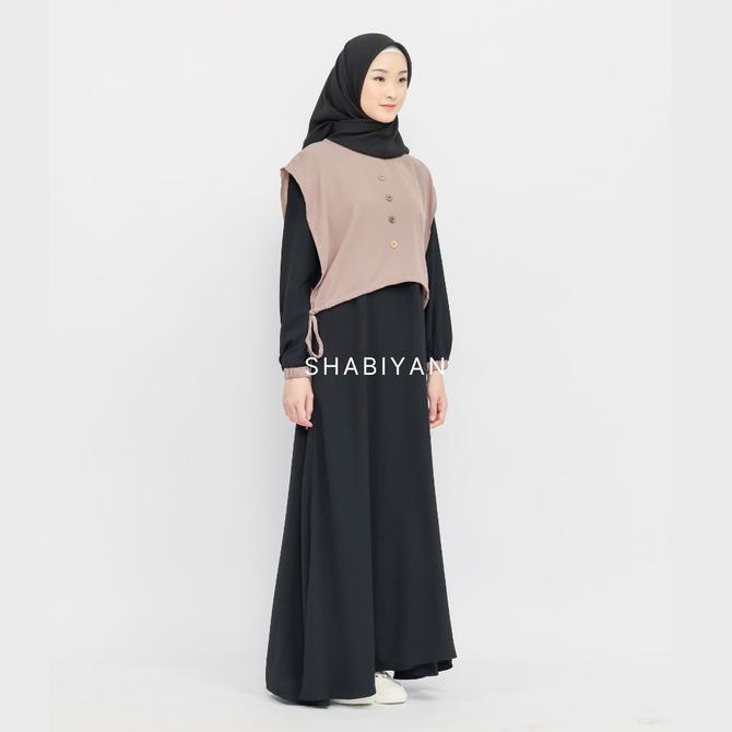 Shabiyan 416 Gamis Remaja Perempuan Moscrepe Polos