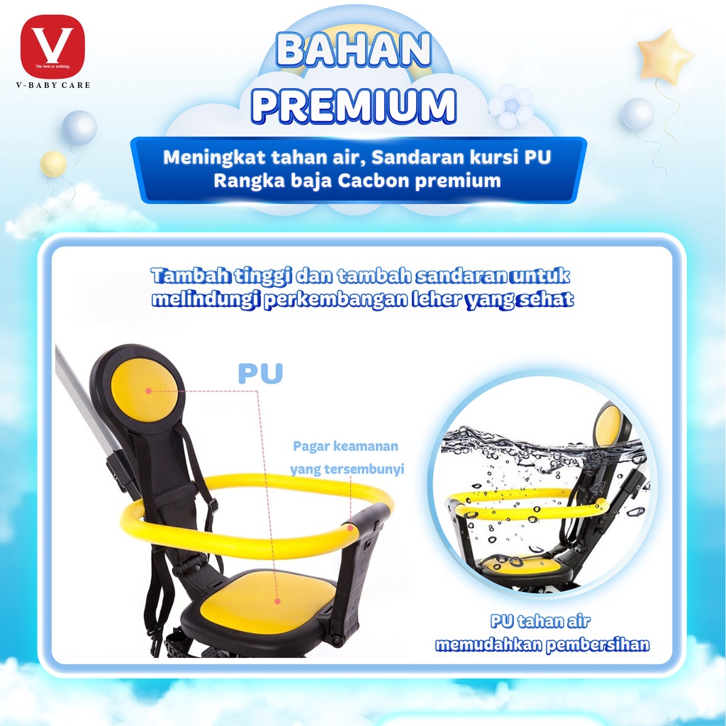 [BABY'S NEEDS] V-BABYCARE Stroller Baby lipat / stroller bayi dua arah/ Kereta Dorong Balita Lipat