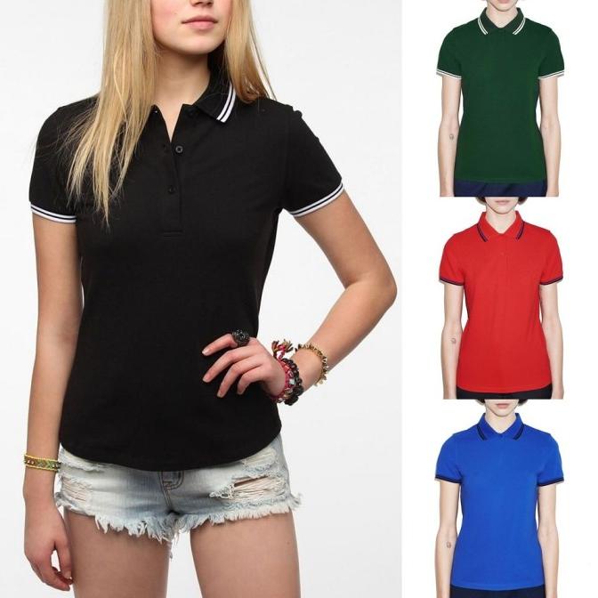Baju Kaos Polo Kerah Wanita/Kaos Polos Wanita/Kaos Wanita Berkerah