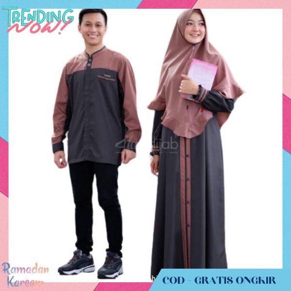 Gamis Cople Viral Setelan Bsju Muslim Kekinian Idul Fitri Bj Psangan Kondangan Seragam Terlaris Gami
