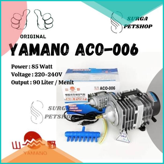 YAMANO AC0 006 Pompa Udara Aerator Akuarium Kolam Ikan Airator Blower