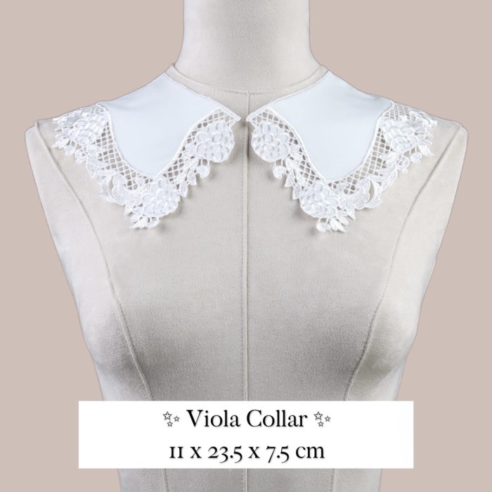 

Kerah Renda Krancang Bordir Mewah Premium Produksi Murah Import Viola