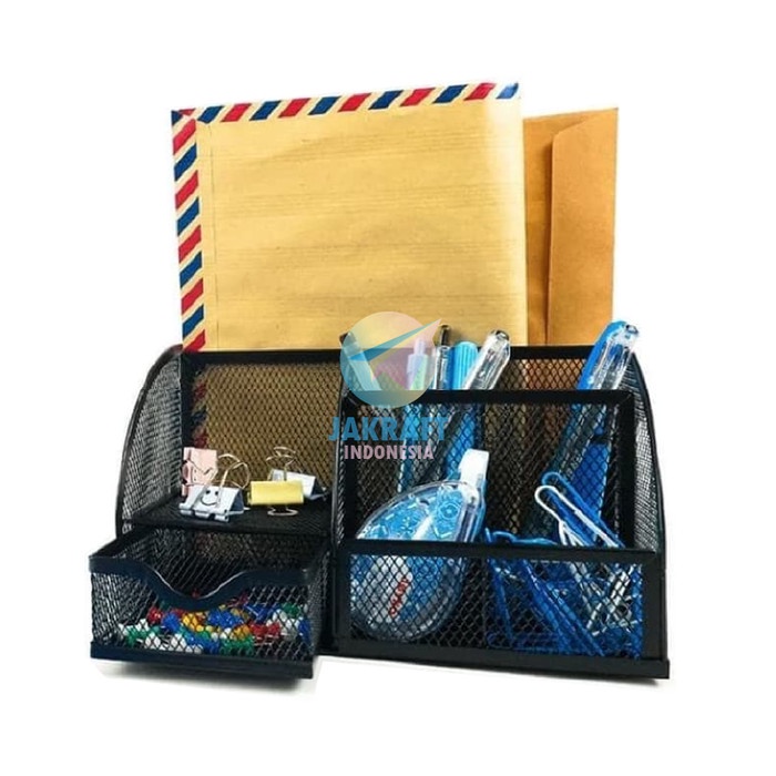 

Desk Set JOYKO DS-22 Tempat Alat Tulis Pensil Meja Jaring Besi Lengkap