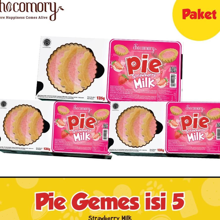 

Pie Chocomory Isi 5 Pcs All Variant | Tirasusu Coklat Strawberry Cookies And Cream | Makanan Sna Jajanan Oleh Oleh Bandung