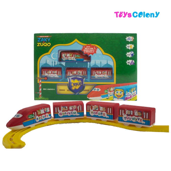 TERLARIS Mainan Edukasi Train and Track ZAKY &amp; ZUKO Lagu Islami RKC09003-1