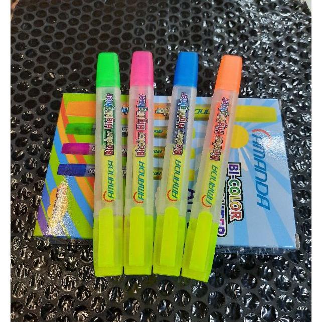 

Highlighter / Stabillo 2 Kepala 1 Box Isi 12 Pcs