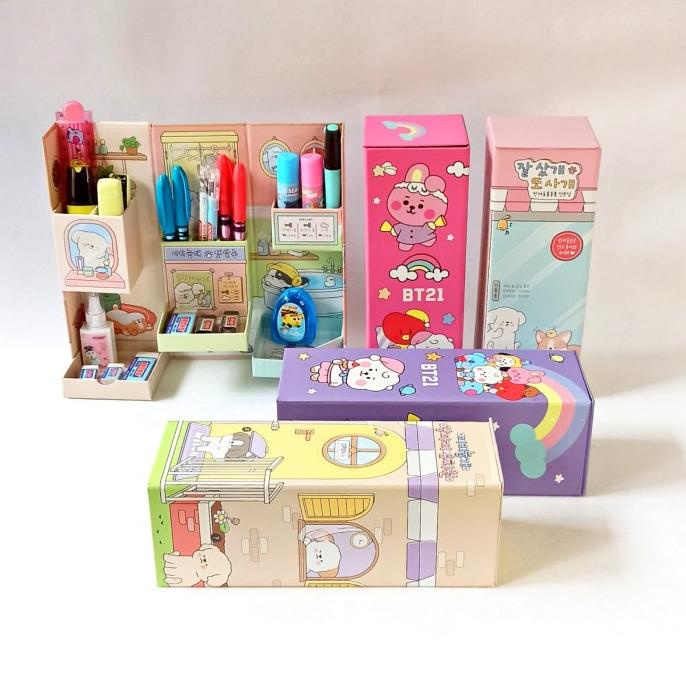 

Bos Kotak Pensil Karton Rak Berdiri Tingkat/Pencil Case/Pencil Box