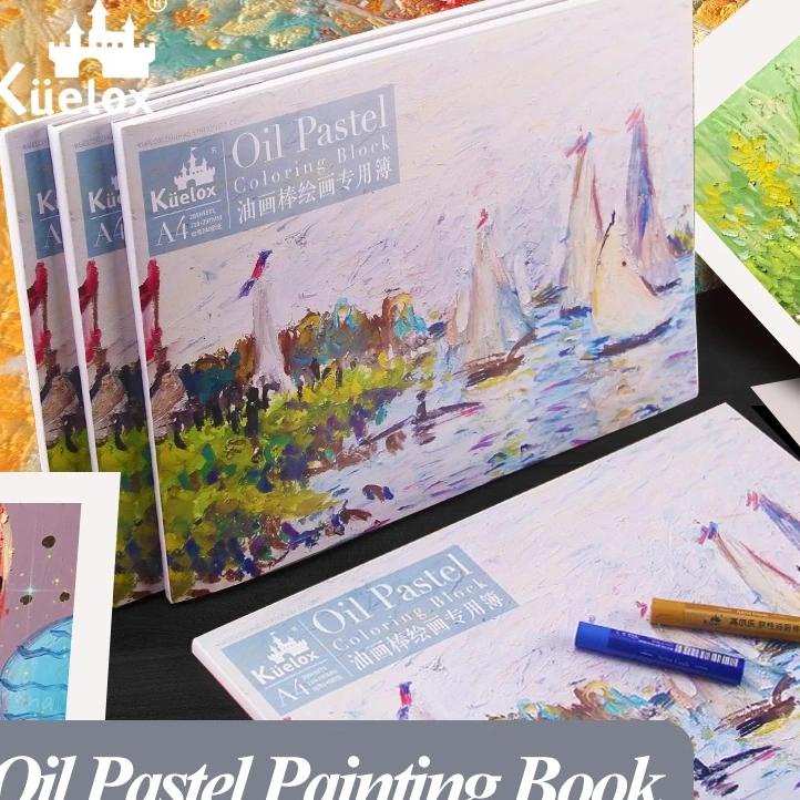 

Kuelox Oil Pastel Pad/Buku Gambar Untuk Oil Pastel A4/A3 240Gsm 20Lembar