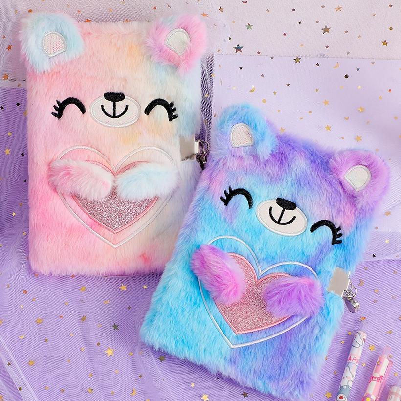 

Ready Sto Buku Diary Gembok Bear Love Buku Tulis Harian Diary Bulu