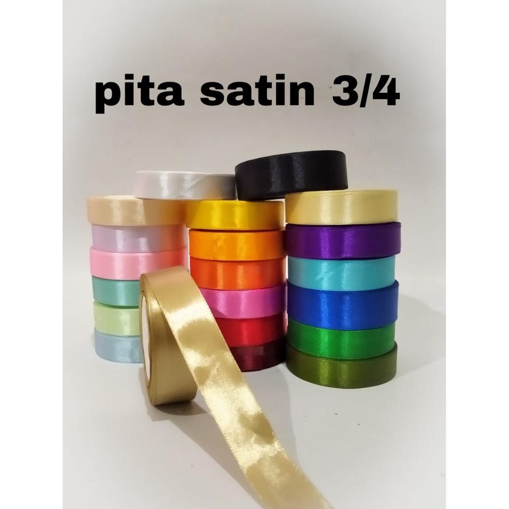 

Ready!!!(COD) PITA SATIN 3/4 = 2 CM. 1 ROLL 20 - 25 YARD