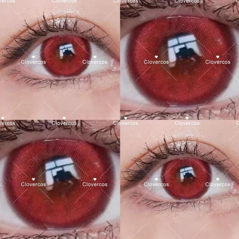 Big Promo [Ready] Softlens Merah Natural Cosplay Vampire Red Bisa Minus Big Sale