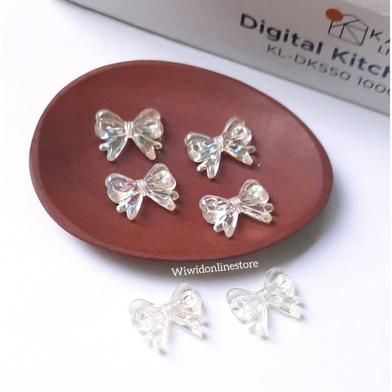 (12 biji) MANIK PLASTIK PITA BENING PELANGI