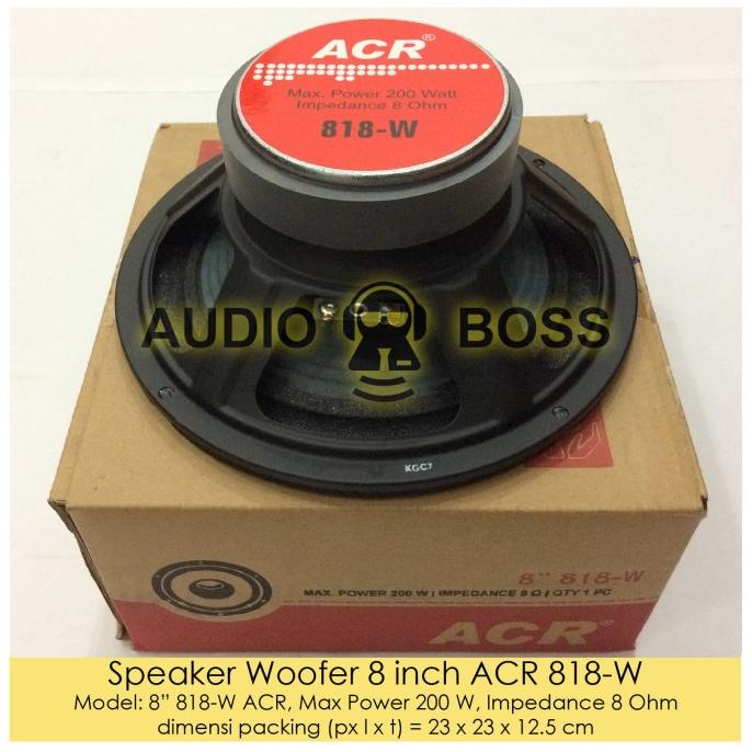 Speaker Woofer 8 Inch Acr 818-W / Speaker Woofer Acr 8" 818 200W Original