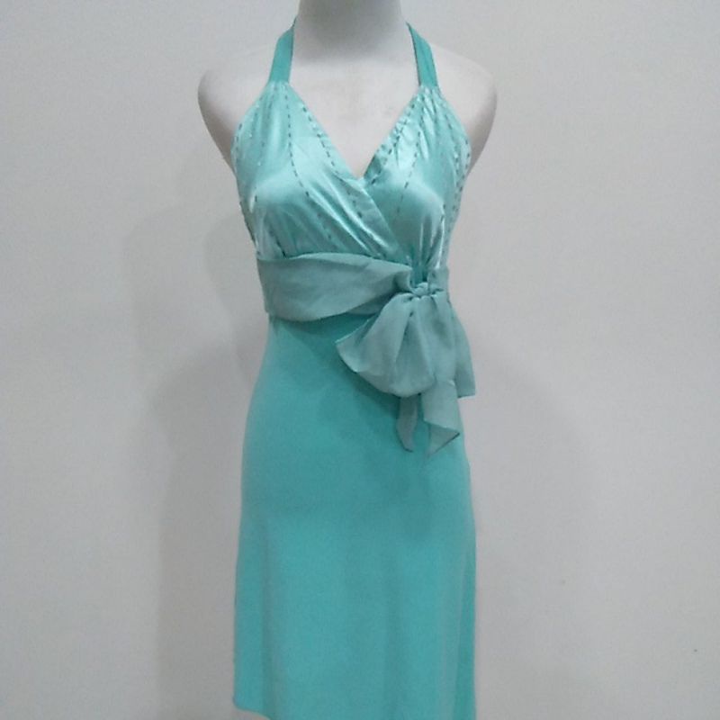 Baju Pesta remaja Pink Sheila hijau tosca