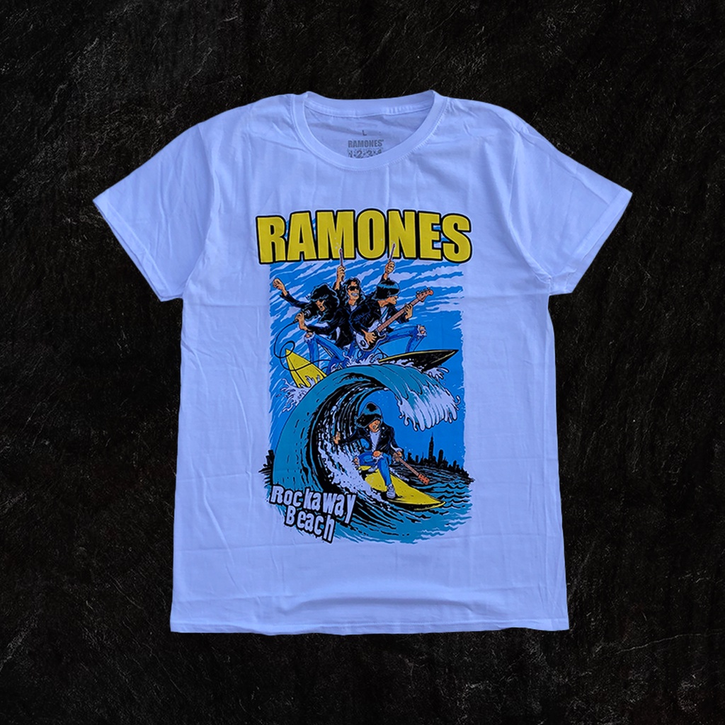Kaos Band RAMONES - ROCKWAY BEACH Official/Original T-Shirt